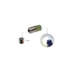 FOCO 12V 1156Y 1POLO P/ESCUADRA SILICON 24LED FIJO BCO