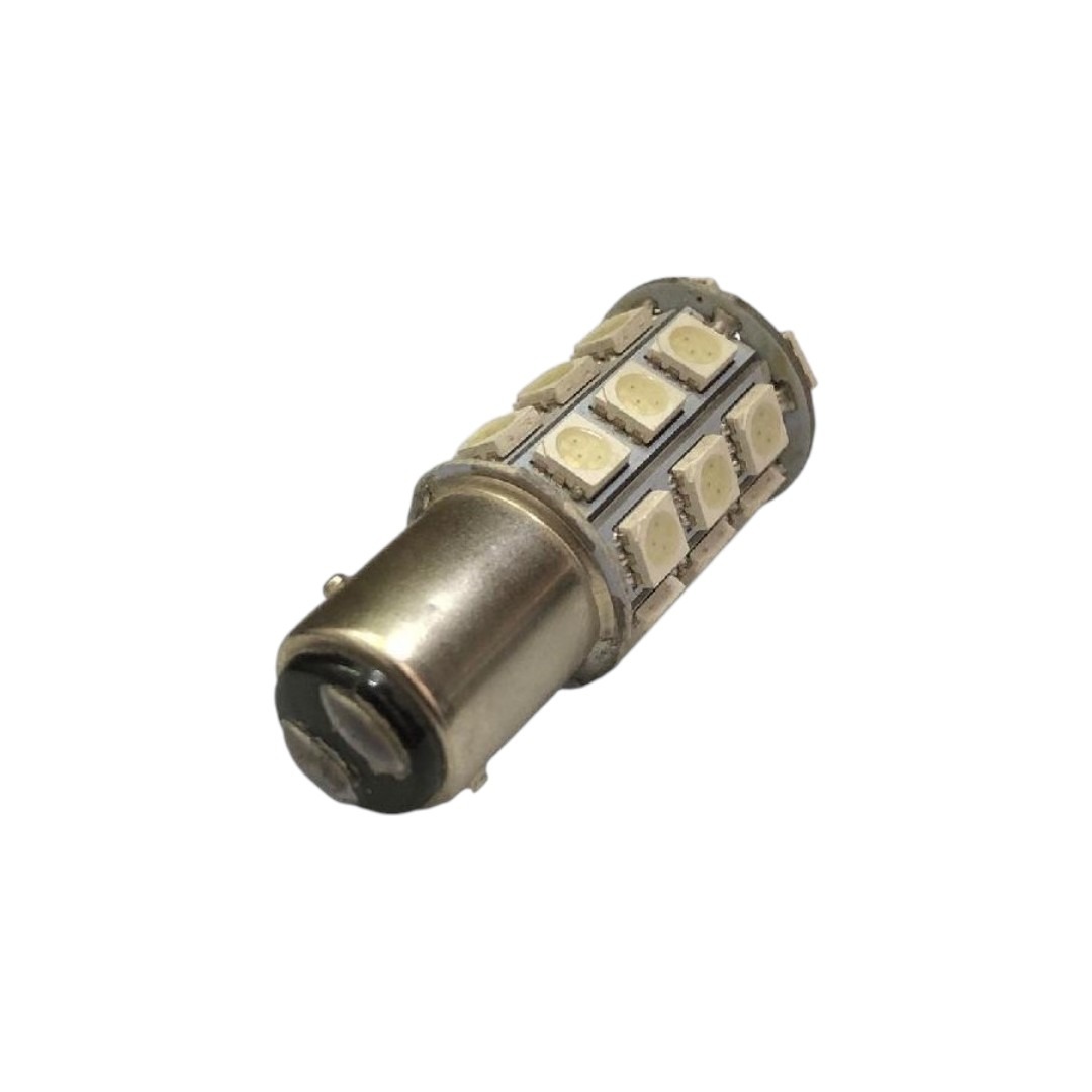 FOCO 12V 1157 2POLOS P/DISPAREJAS 27LED FIJO AMB