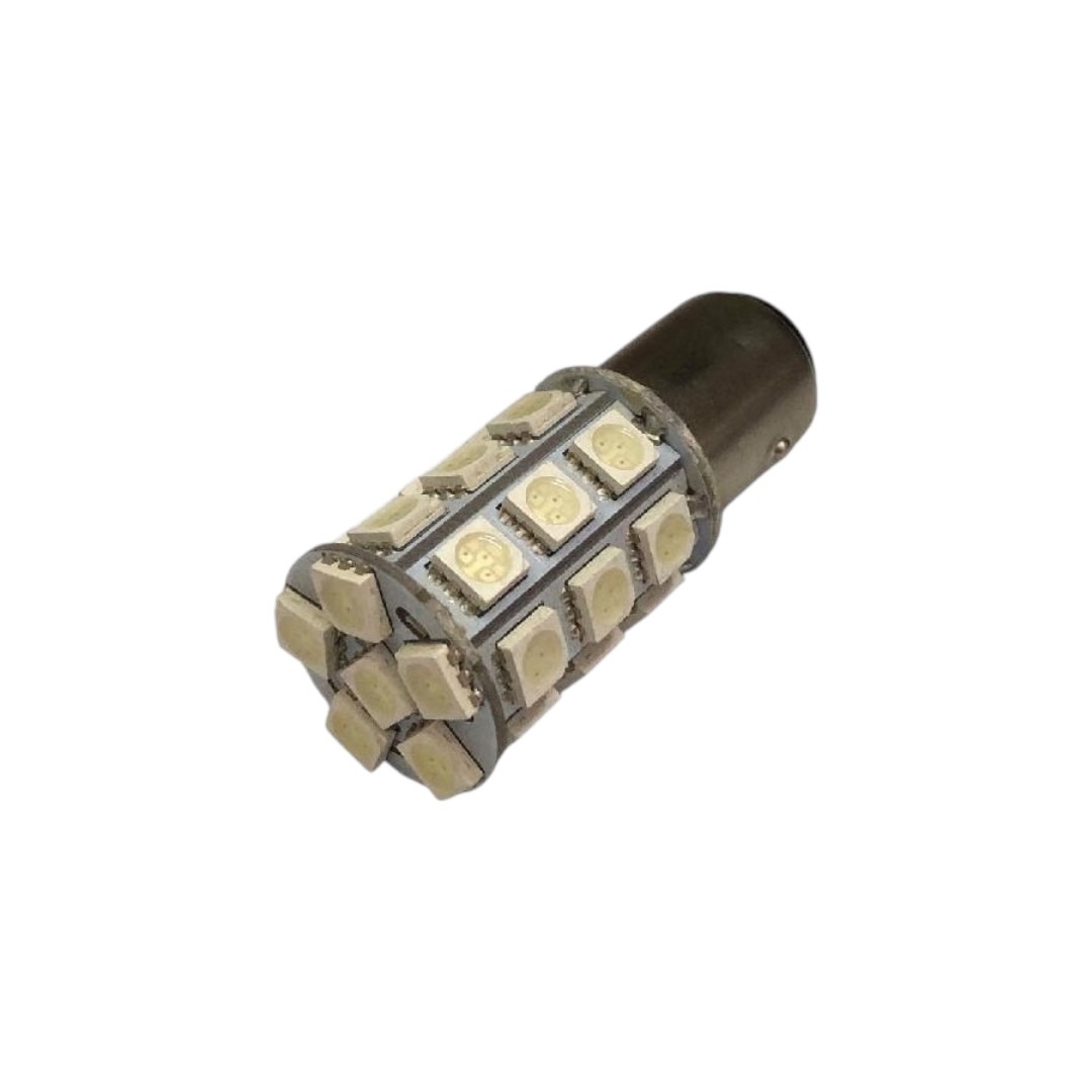 FOCO 12V 1157 2POLOS P/DISPAREJAS 27LED FIJO AMB