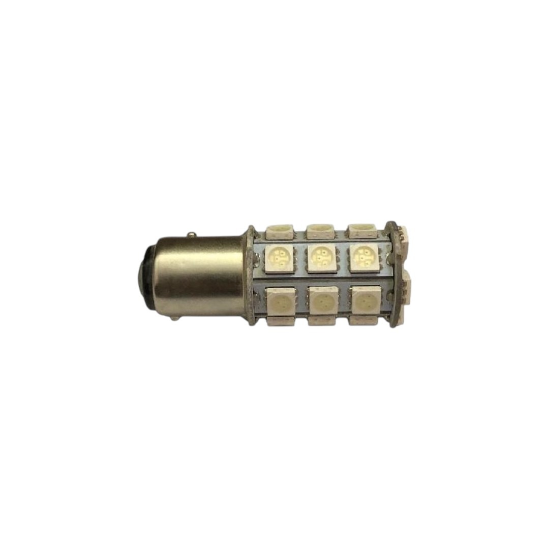 FOCO 12V 1157 2POLOS P/DISPAREJAS 27LED FIJO AMB