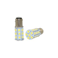 FOCO 12V 1157 2POLOS P/DISPAREJAS 27LED FIJO BLANCO