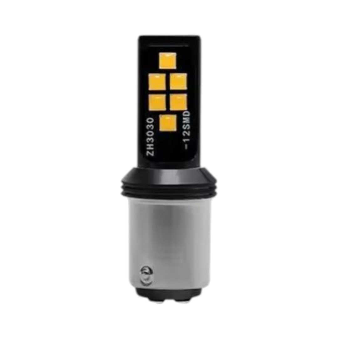 FOCO 12V 1157 2POLOS P/DISPAREJAS 12LED FIJO AMB