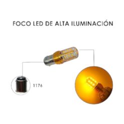 FOCO 12V 1176 2POLOS P/PAREJAS SILICON 18LED FIJO AMB