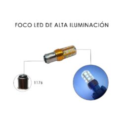 FOCO 12V 1176 2POLOS P/PAREJAS SILICON 18LED FIJO BLANCO