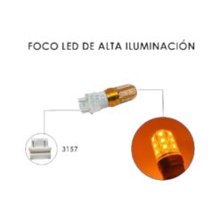 FOCO 12V 3157 SILICON 18LED FIJO AMB