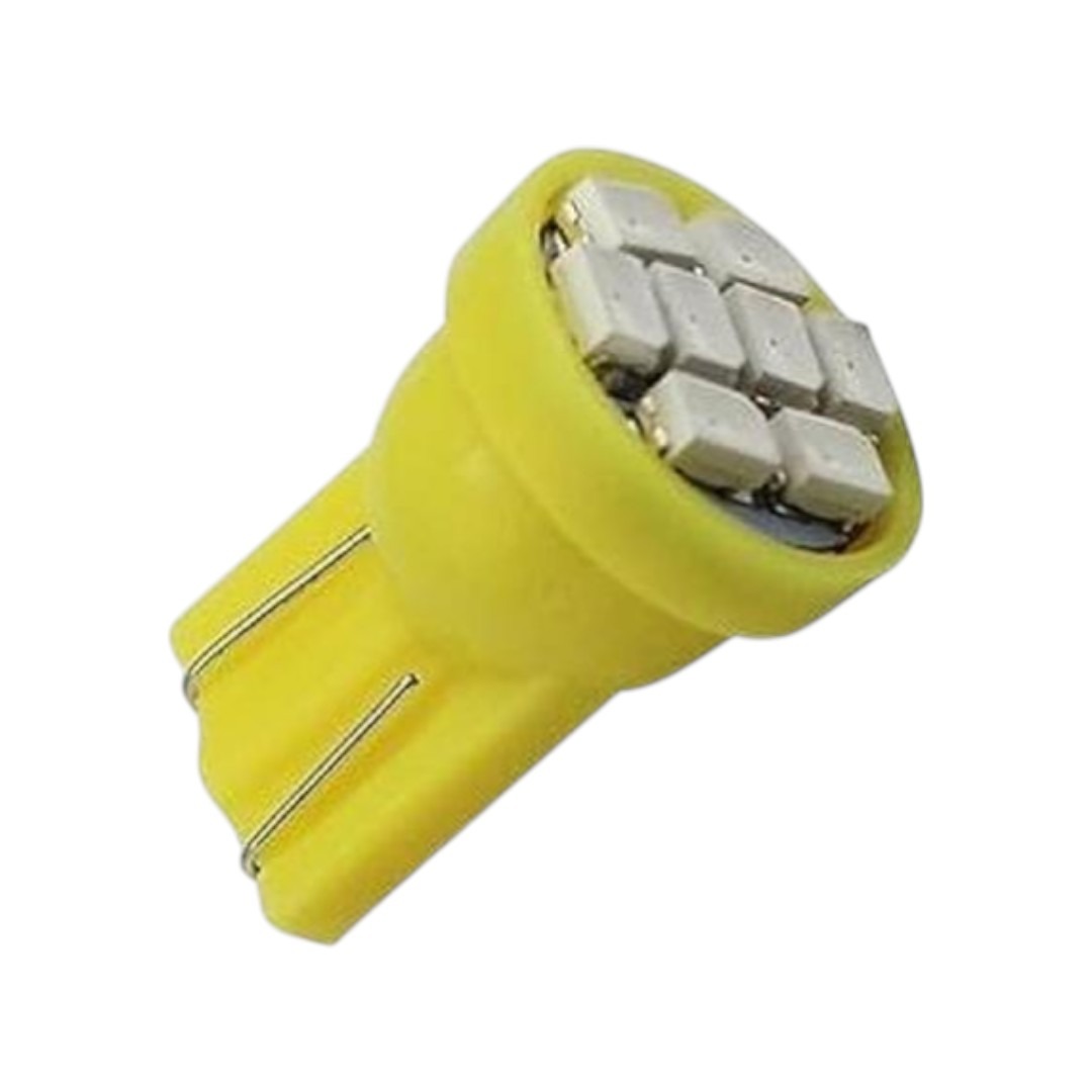 FOCO 12V T10 PLANO 8LED AMB