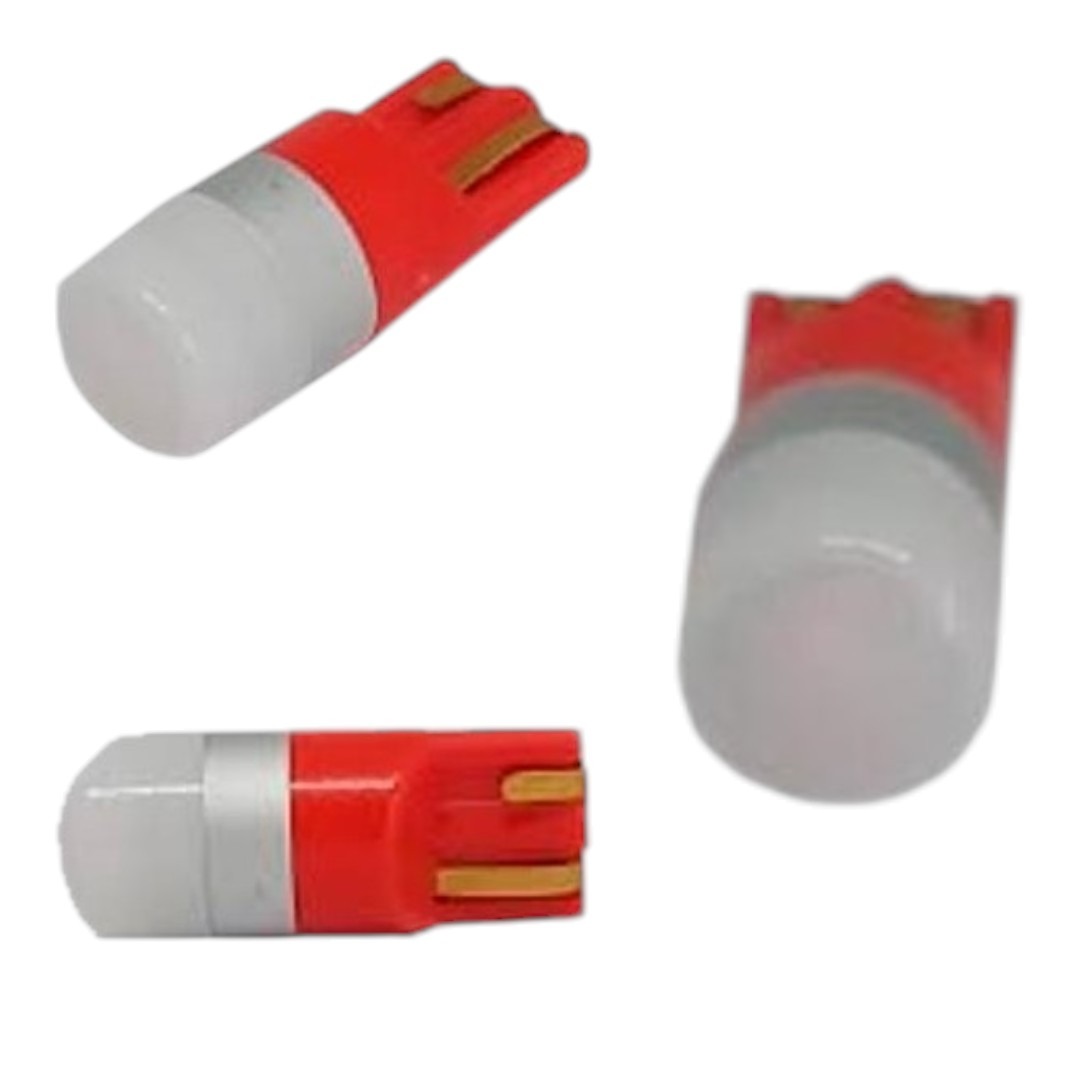 FOCO 12V T10 PELLIZCO 1LED FIJO ROJO