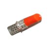 FOCO 12V T10 SILICON 12LED FIJO ROJO