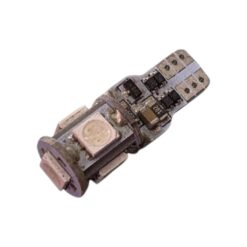 FOCO 12V T10 MAZORCA 5LED ESTROBO ROJO CANBUS