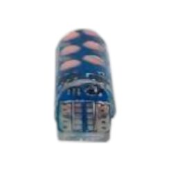 FOCO 12V T10 SILICON BOLITAS 12LED 1PASO ESTROBO ROSA
