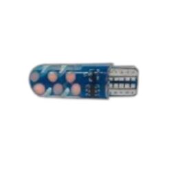 FOCO 12V T10 SILICON BOLITAS 12LED 1PASO ESTROBO ROSA