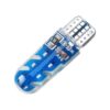 FOCO 12V T10 SILICON BOLITAS 12LED 1PASO ESTROBO AZUL