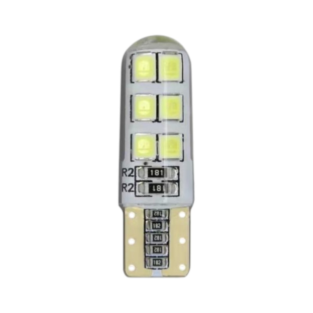 FOCO 12V T10 SILICON 12LED ESTROBO AMB