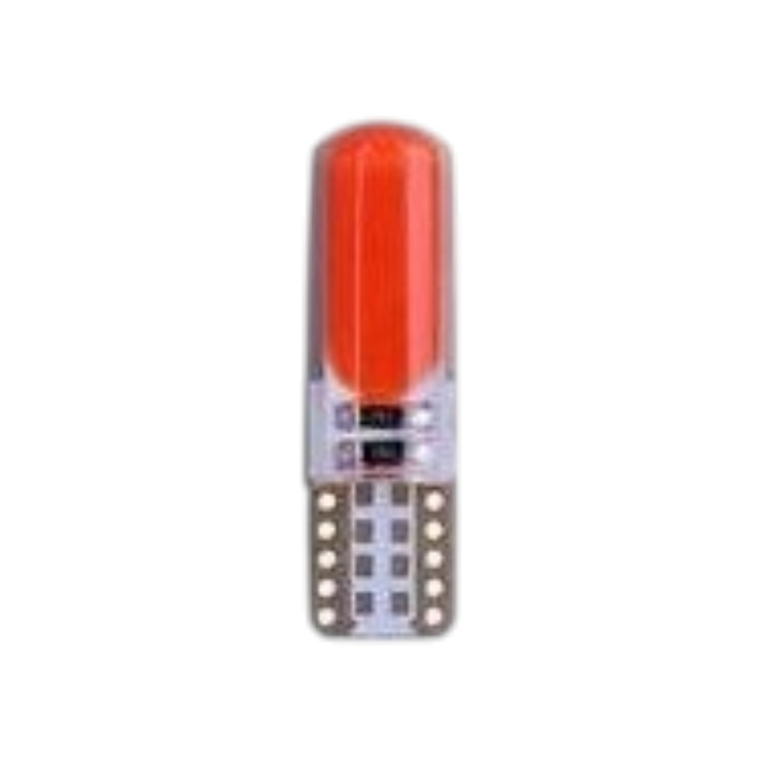 FOCO 12V T10 SILICON 12LED ESTROBO ROJO