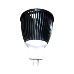 FOCO MR16 12V/24V NEGRO LED COB BLANCO 3W