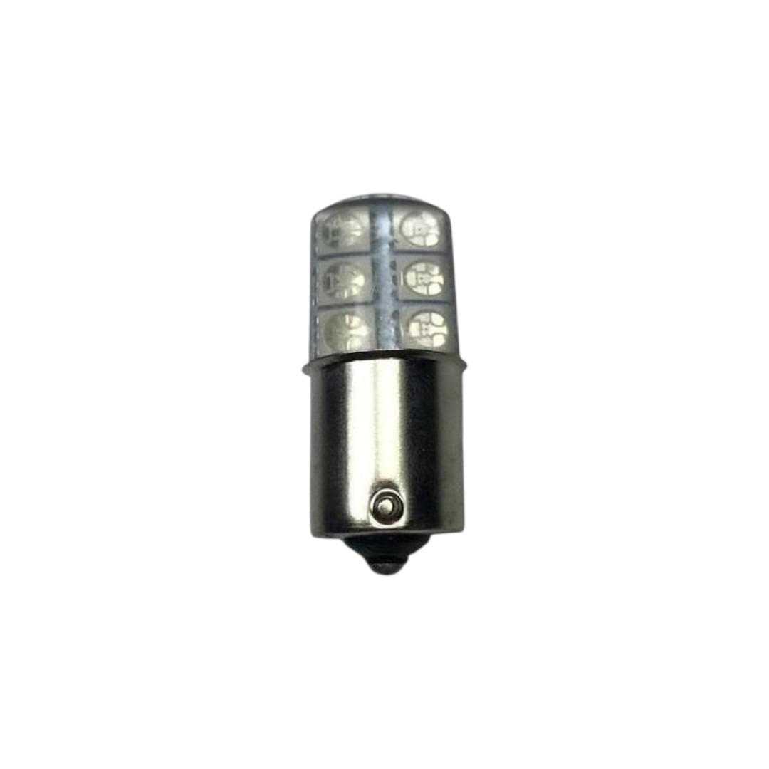 FOCO 24V 1156 1POLO P/PAREJAS SILICON 12LED FIJO VERDE