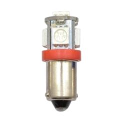 FOCO 24V BA9 MAZORCA 5LED ROJO