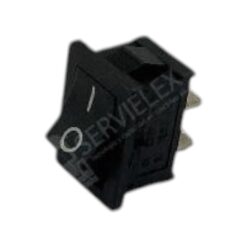 INTERRUPTOR MINI RECTANGULAR 1PASO 2TERMINALES NEGRO (835-076)