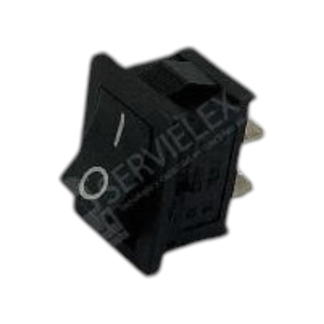 INTERRUPTOR MINI RECTANGULAR 1PASO 2TERMINALES NEGRO (835-076)