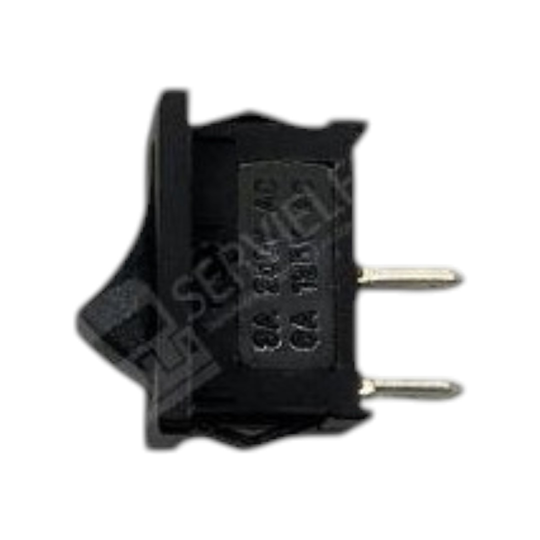INTERRUPTOR MINI RECTANGULAR 1PASO 2TERMINALES NEGRO (835-076)