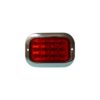PLAFON 12V RECTANGULAR 5" CROM 12LED ESTROBO ROJO