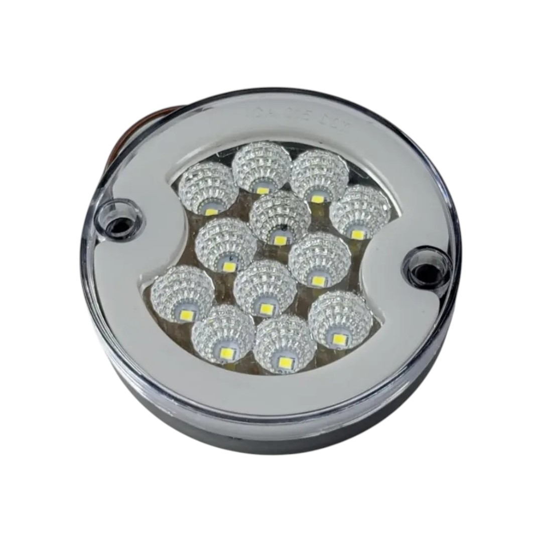 PLAFON 12V/24V 3.5" 10LED/ARO DE GEL IRIZAR i6 LUZ POSICION BICOLOR AMB/ROJO
