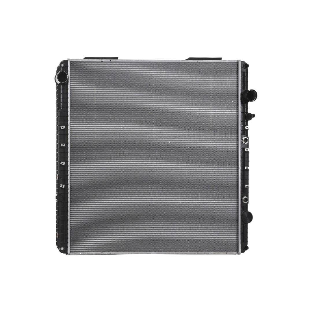 RADIADOR FREIGTLINER CASCADIA 18-22 L6 11.9 12.8, 14.8, 15.6 LTS AUT TOMAS LINEALES 38 7/8x38 1/2x56MM ALUM PLASTICO NAC