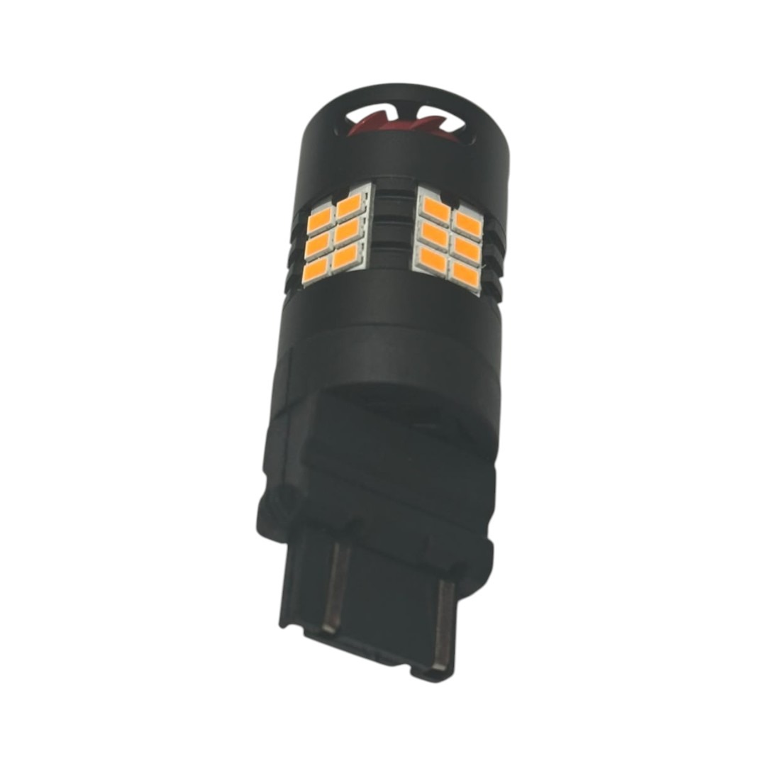 FOCO 12V 3157 30LED AMBAR FIJO CON VENTILADOR