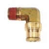 UNION CONECTOR CODO 90° BRONCE DOT MANGUERA 3/8 ROSCA 1/4